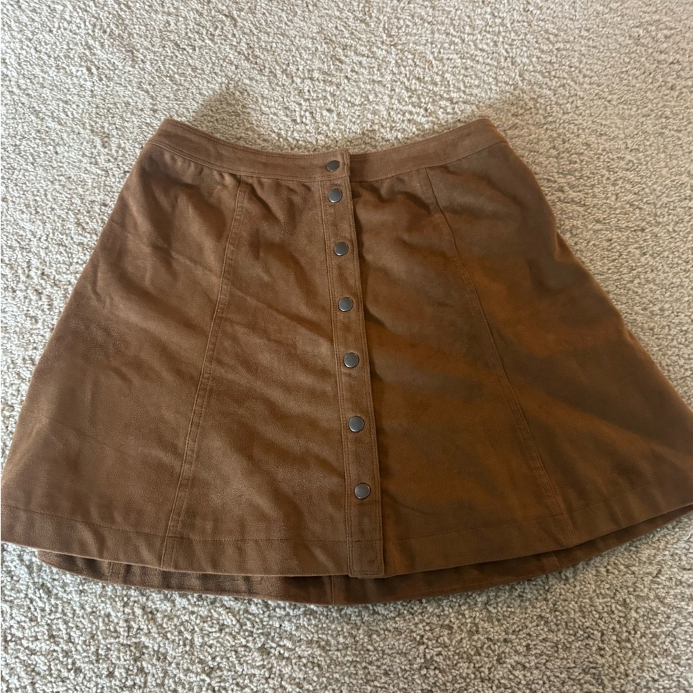 Abercrombie & Fitch Brown A-Line Skirt with Buttons